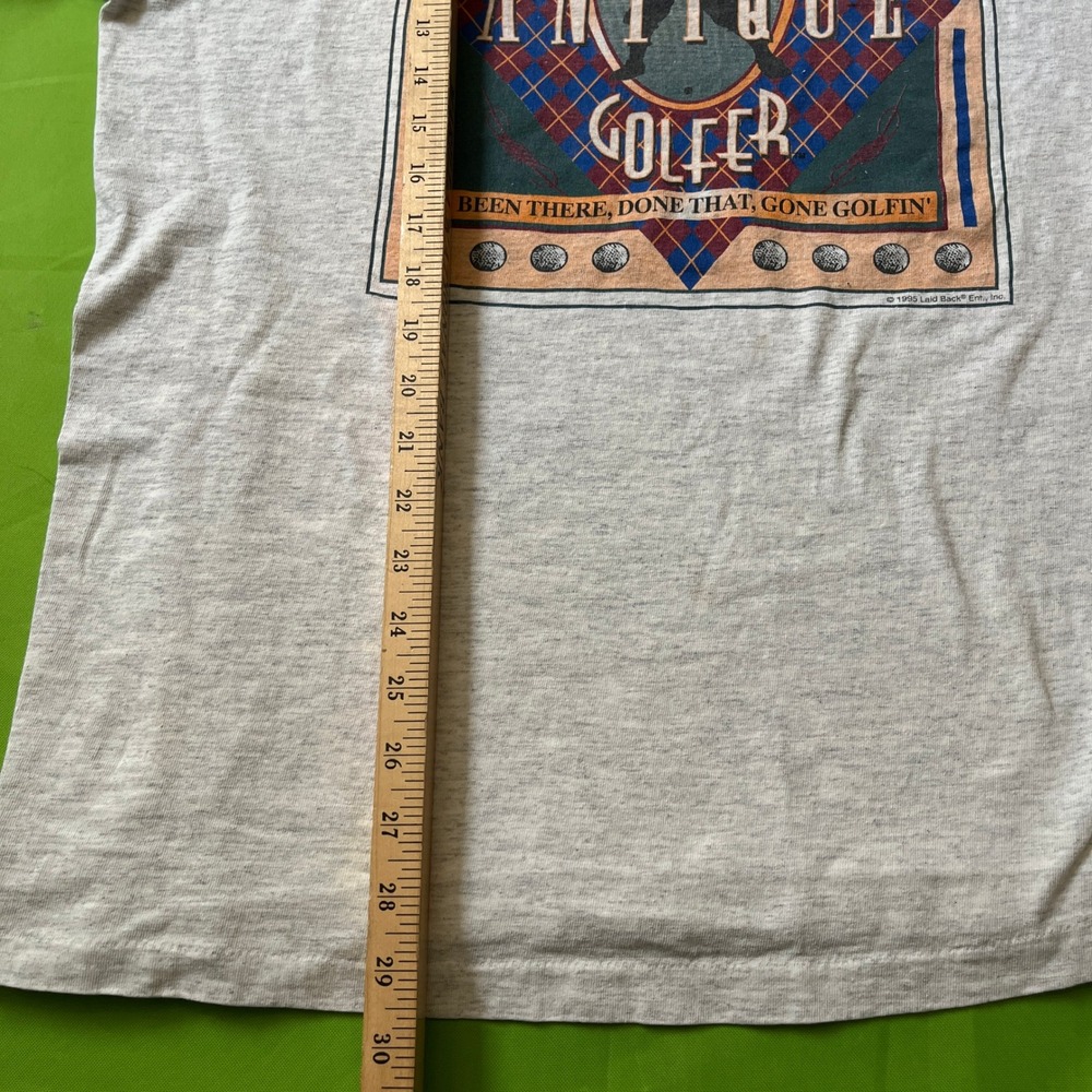 Vintage 1995 Genuine Antique Golfer T-Shirt XL Gray Laid Back Ent Single Stitch - Picture 6 of 7